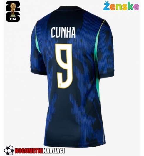 Ženske Nogometnih dresov Brazilija Matheus Cunha #9 Gostujoči SP 2026 Kratki rokavi Ženske Nogometnih dresov Brazilija Matheus Cunha #9 Gostujoči SP 2026 Kratki rokavi